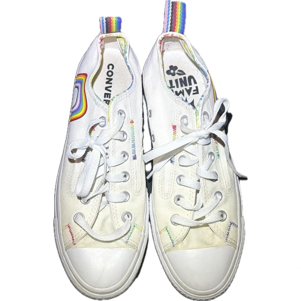 Converse Chuck Taylor All Star Lift Pride Rainbow Platform Sneakers A02264C 9.5 - Picture 5 of 13